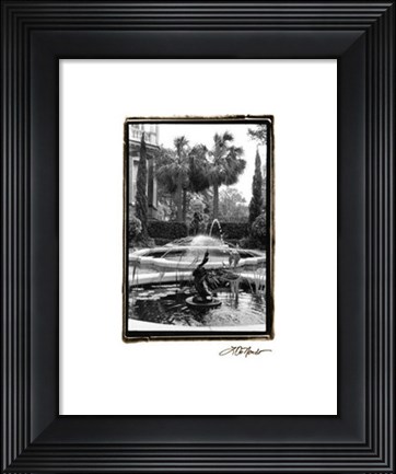 Framed Garden Fountain II Print