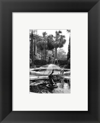 Framed Garden Fountain II Print