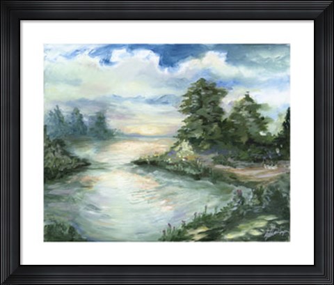 Framed Cerulean Sunrise Print