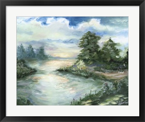 Framed Cerulean Sunrise Print