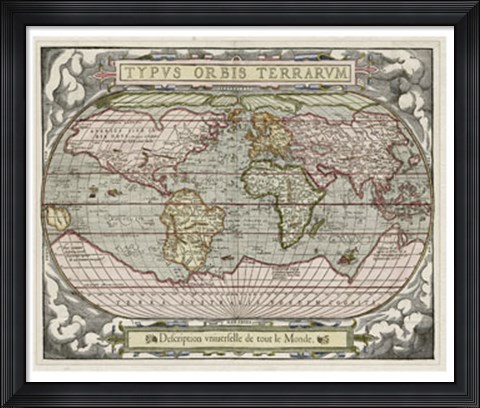 Framed Typvs Orbis Map Print