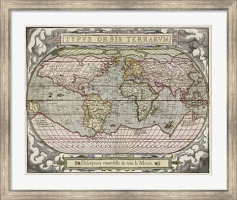 Framed Typvs Orbis Map Print