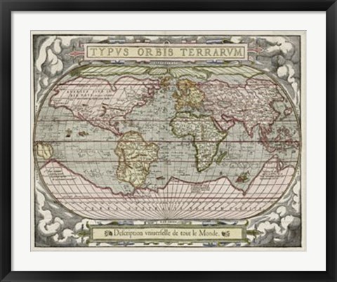 Framed Typvs Orbis Map Print