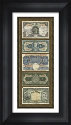 Framed Foreign Currency Panel II Print