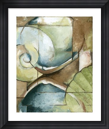 Framed Shell Collage I Print