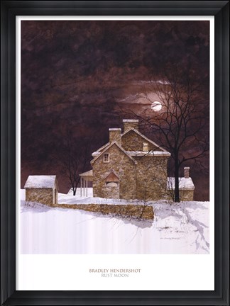 Framed Rust Moon Print