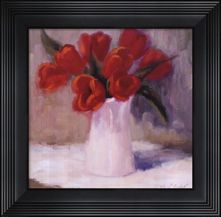 Framed Red Tulips Print