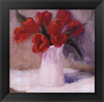 Framed Red Tulips Print