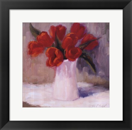 Framed Red Tulips Print