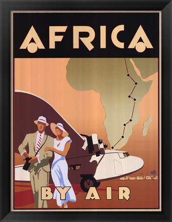 Framed Africa by Air Print