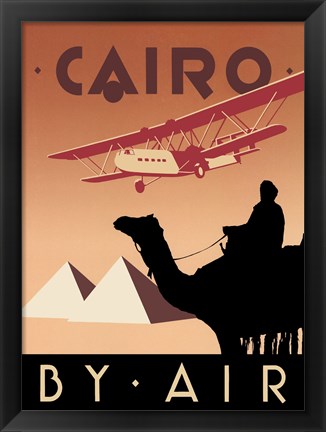 Framed Cairo by Air Print