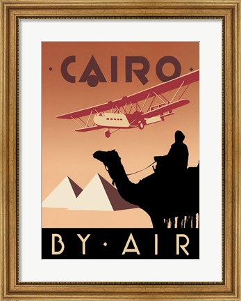 Framed Cairo by Air Print