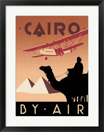 Framed Cairo by Air Print