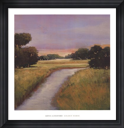 Framed Golden Marsh Print