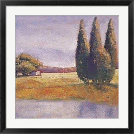 Framed Sunset Cypress Print