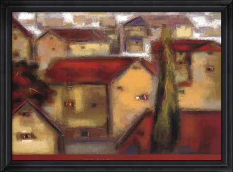 Framed Village View Print