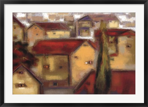 Framed Village View Print