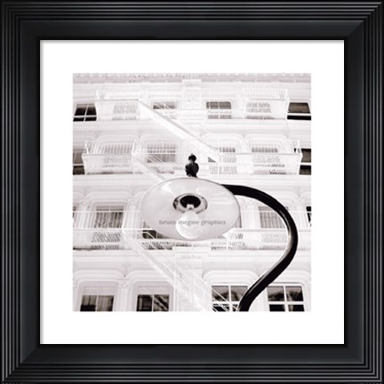 Framed White Facade Print