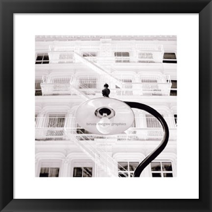 Framed White Facade Print