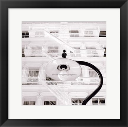 Framed White Facade Print