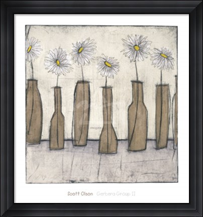 Framed Gerbera Group II Print