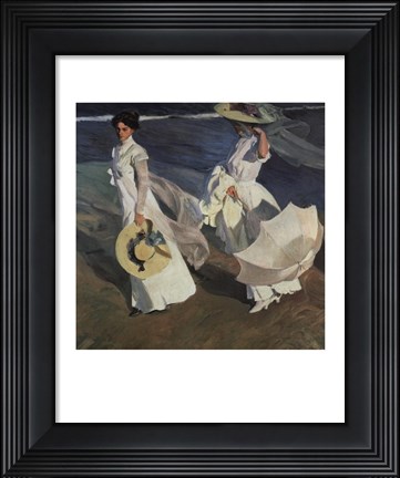 Framed Walk on the Beach Print
