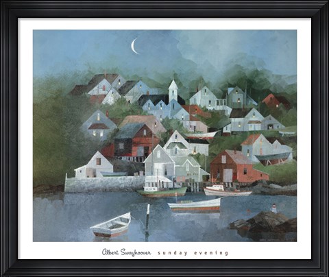 Framed Sunday Evening Print