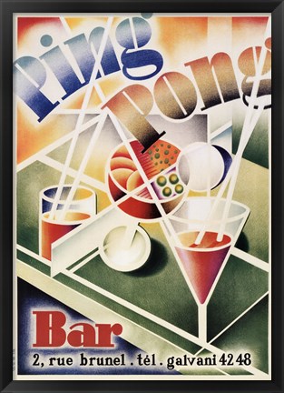 Framed Ping Pong Bar Print