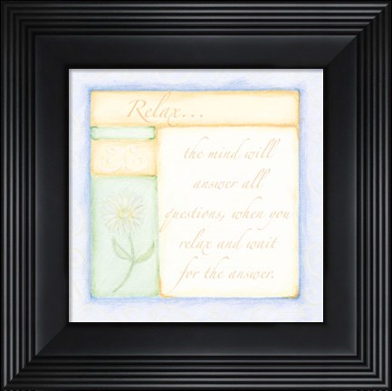 Framed Spa series - Relax Print