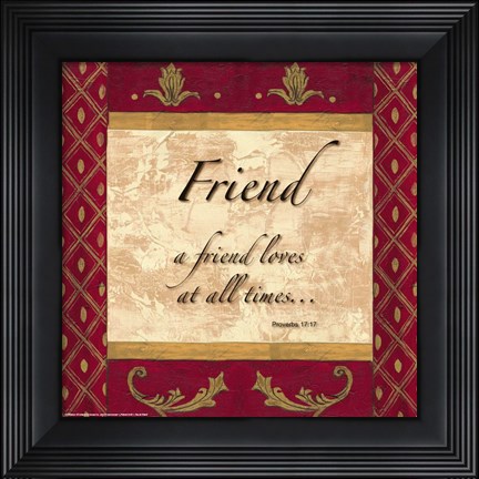 Framed Words to Live By, Traditional - Friend Print