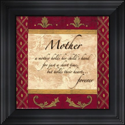 Framed Words to Live By, Traditional - Mother Print