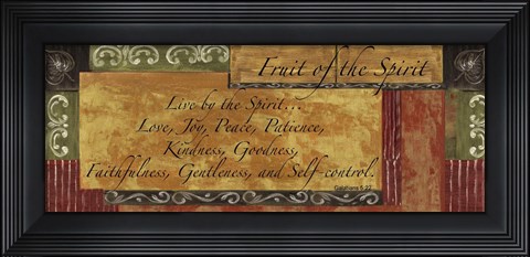Framed Words to Live By, PanelFruit of the Spirit (Horizontal) Print