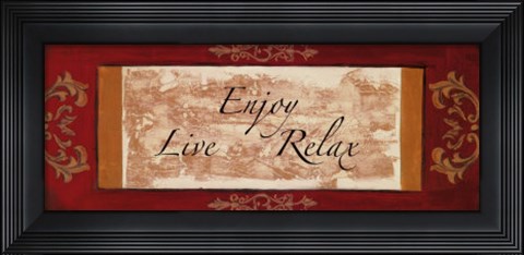 Framed Words to Live By, Traditional - Enjoy Print