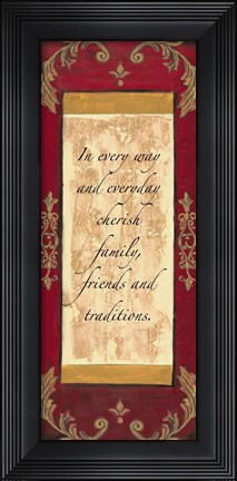 Framed Words to Live By, Traditional - In every way Print