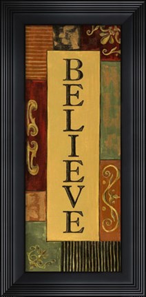 Framed Words to Live By, Word...Believe Print