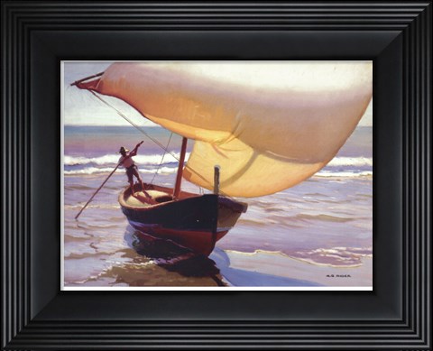 Framed Fishing Boat Print