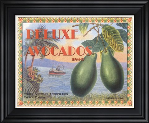 Framed Deluxe Avacados Print