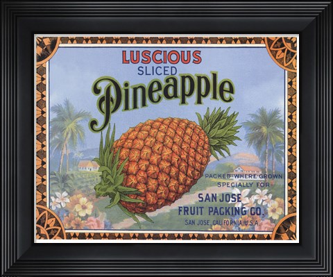 Framed Luscious Pineapple Print