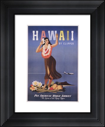 Framed Hawaii by Clipper Print