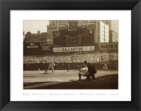 Framed Don Larsen - Perfect Game Print