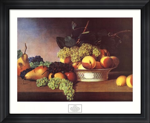 Framed Still Life with Fruit Print