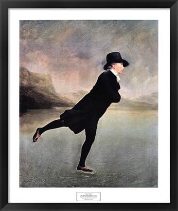 Framed Reverend Walker Skating Print