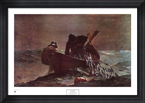 Framed Herring Net, 1885 Print