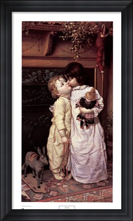 Framed Under the Mistletoe Print