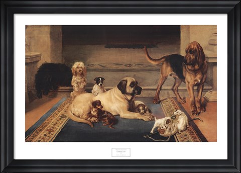 Framed Domestic Scene Print