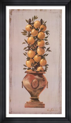 Framed Trellis and Urn I Print