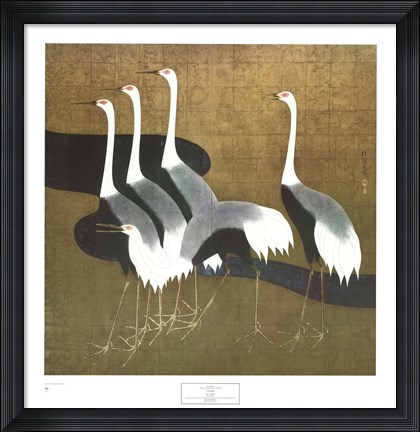 Framed Cranes Print