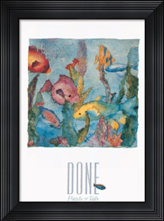 Framed Heads Or Tails Print