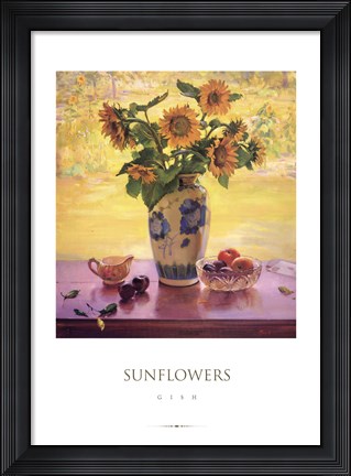 Framed Sunflowers Print