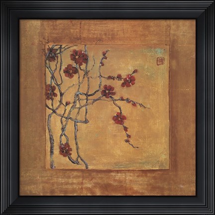 Framed Chinese Blossoms I Print